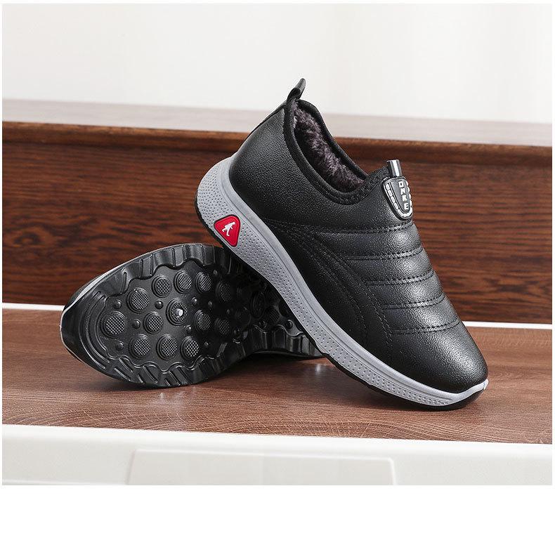 Women's Winter Waterproof Leather Cotton Shoes: Warm, Cozy, Soft-Sole Comfort Snow Boots with Plus Velvet Lining