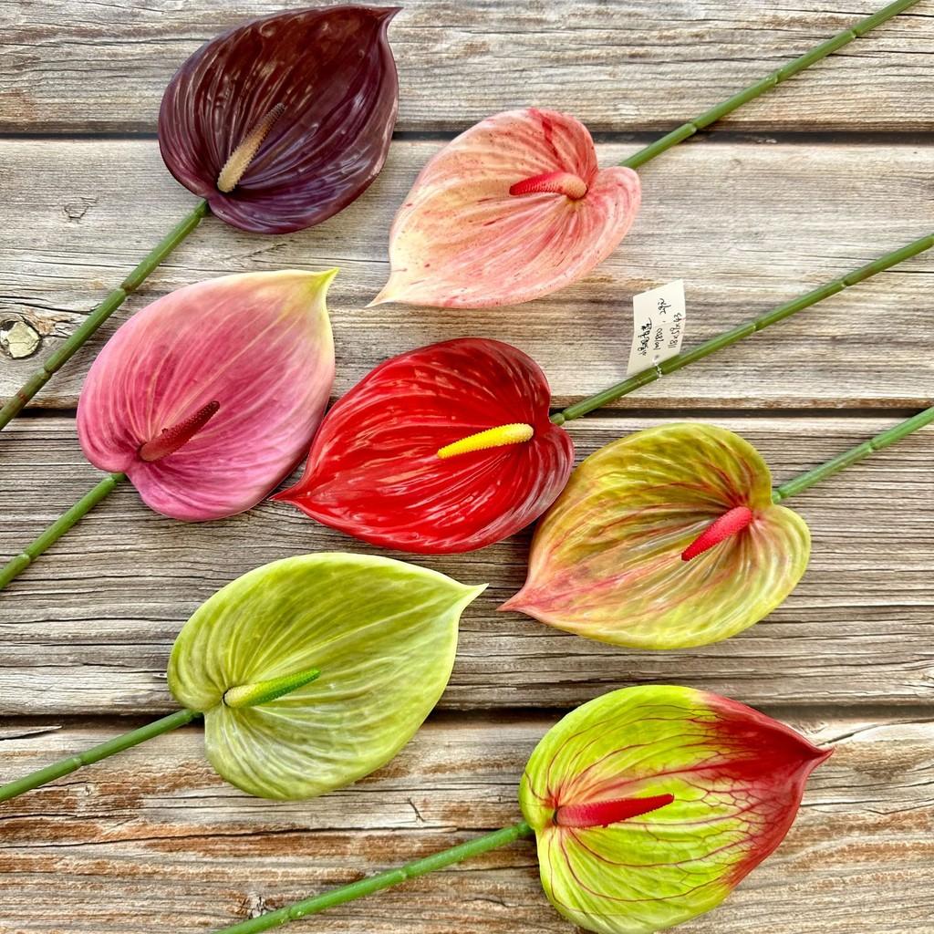 Plants Anthurium Simulated Wedding Hotel Restaurant Decoration Desktop Ornament