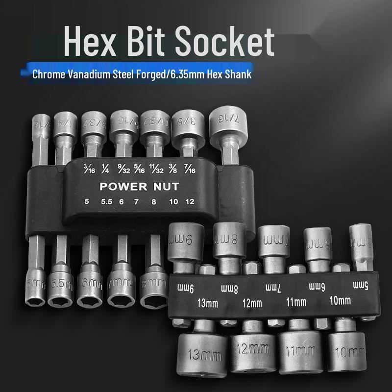 14-Piece Metric & Imperial Hex Socket Air Wrench Set