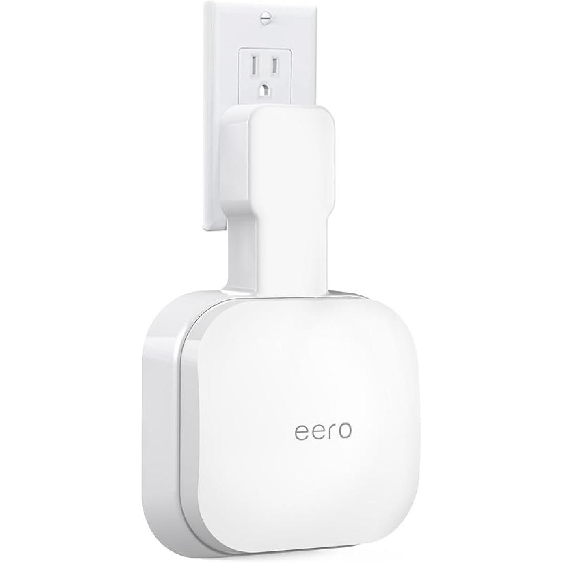 Wall Mount Holder for eero Pro 6e/Pro 6, No Messy Wires, Space Saving, Outlet Wall Bracket Only Compatible with eero Pro 6e/Pro 6 Mesh Wi-Fi System 1 Pack