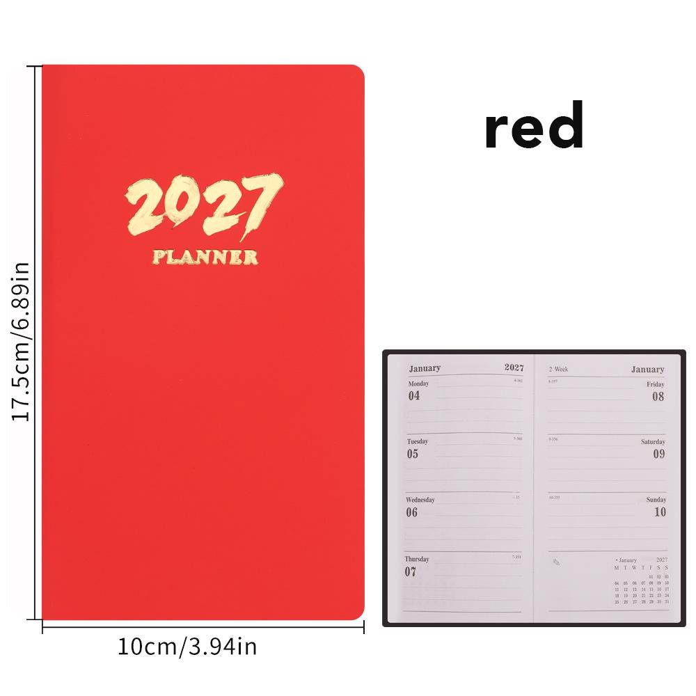 2026 A6 Pocket Planner: English Agenda & 365-Day Cross-Border Time Management Notebook