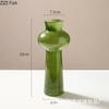 Green Glass Vase Flowers Pots Hydroponic Flower Vessels Desk Decoration Flower Arrangement  Floral Vases Room Aesthetic Decor