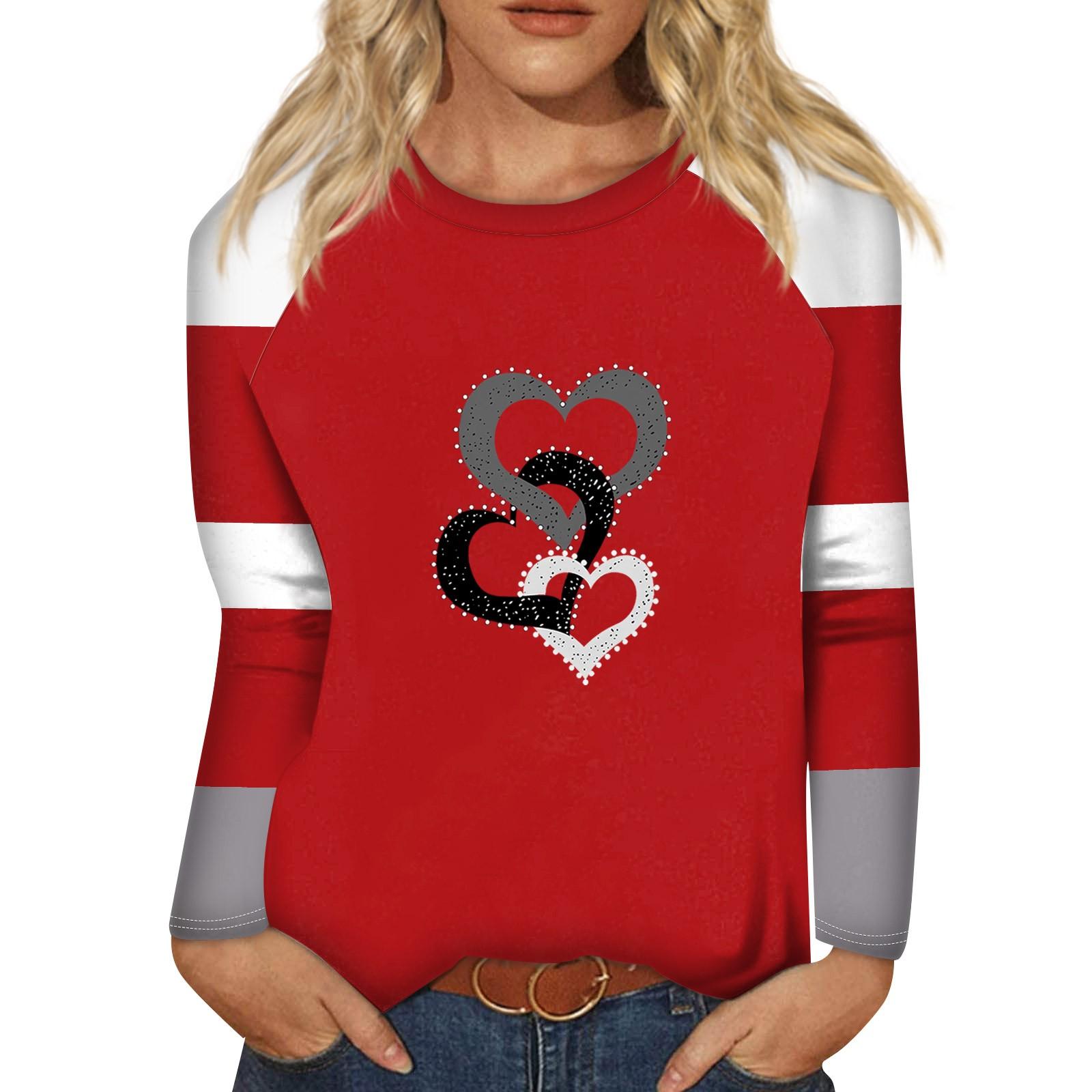 

Рубашка для женщин, модная повседневная футболка с рукавом реглан, круглым вырезом и длинным рукавом, свободная футболка с принтом, женский топ S винный