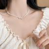 Elegant High-end Bow Pearl Collarbone Chain Light Luxury Sweet Girlish Temperament Niche Design Necklace