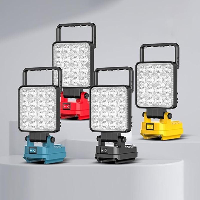 4-Inch Handheld LED Work Light - Red Base for Auto Repair, Camping, and Fishing