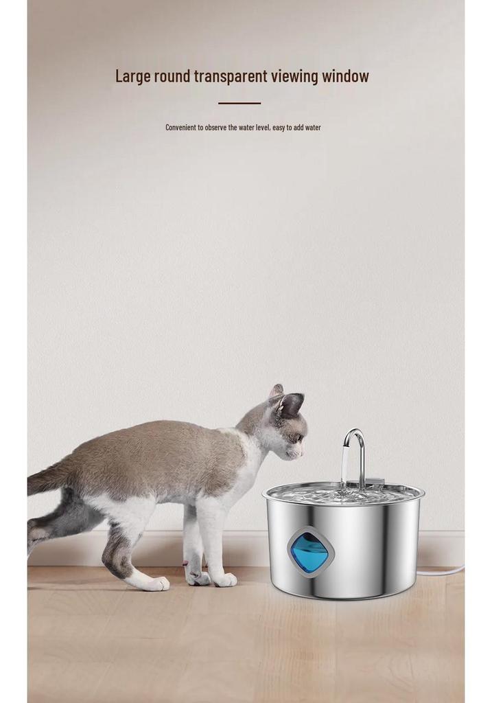 PetSmart 3.2L Stainless Steel Automatic Water Fountain & Feeder for Cats and Dogs
