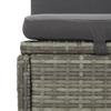 Vidaxl Klappbares Gartenbett Mit Kissen, Polyrattan, Dunkelgrau