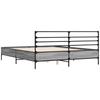Grey Sonoma Bed Frame 160x200 cm Particleboard and Metal