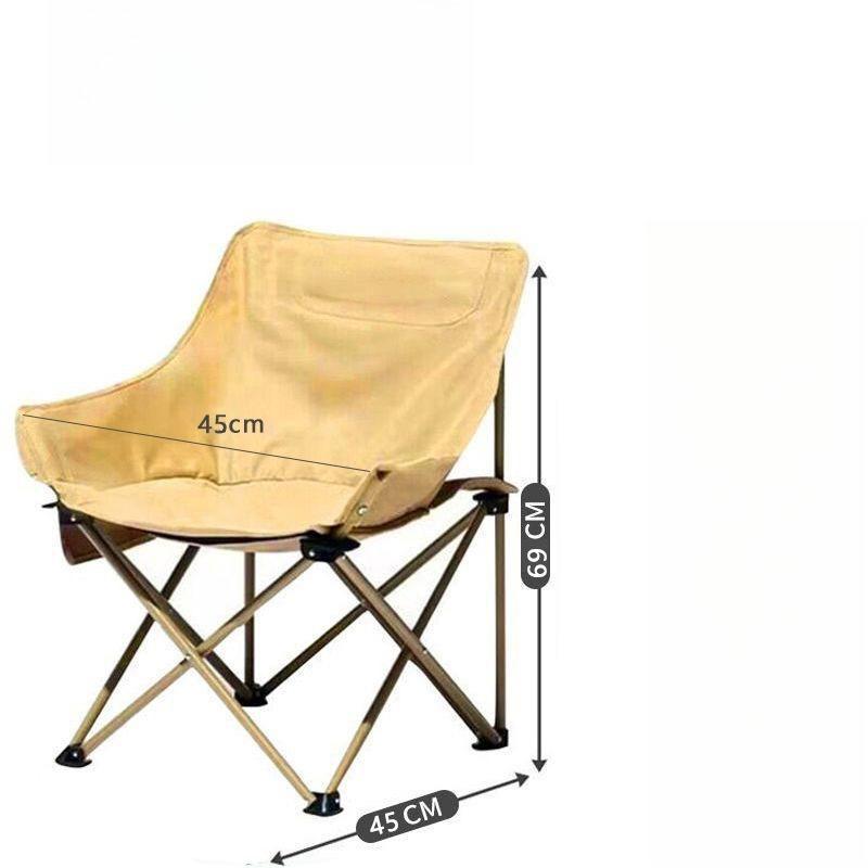 Portable Folding Lightweight Outdoor Chair with Side Pocket for Camping Hiking, Beach, Picnic, Patio, Backyard, Fishing, Travel