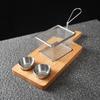 Stainless Steel Blue Fried Snack & Dipping Sauce Dish Set - Artistic Concept for Restaurants and Clubs