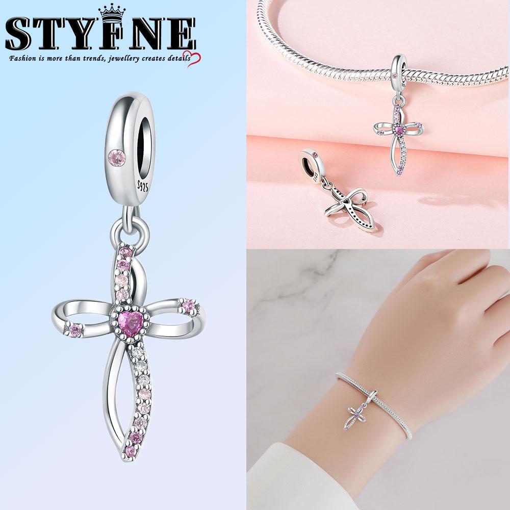 Classic Copper Holy Angel Cross Charms Beads Pendants For Women Fit Original Bracelets Diy Jewelry Gift