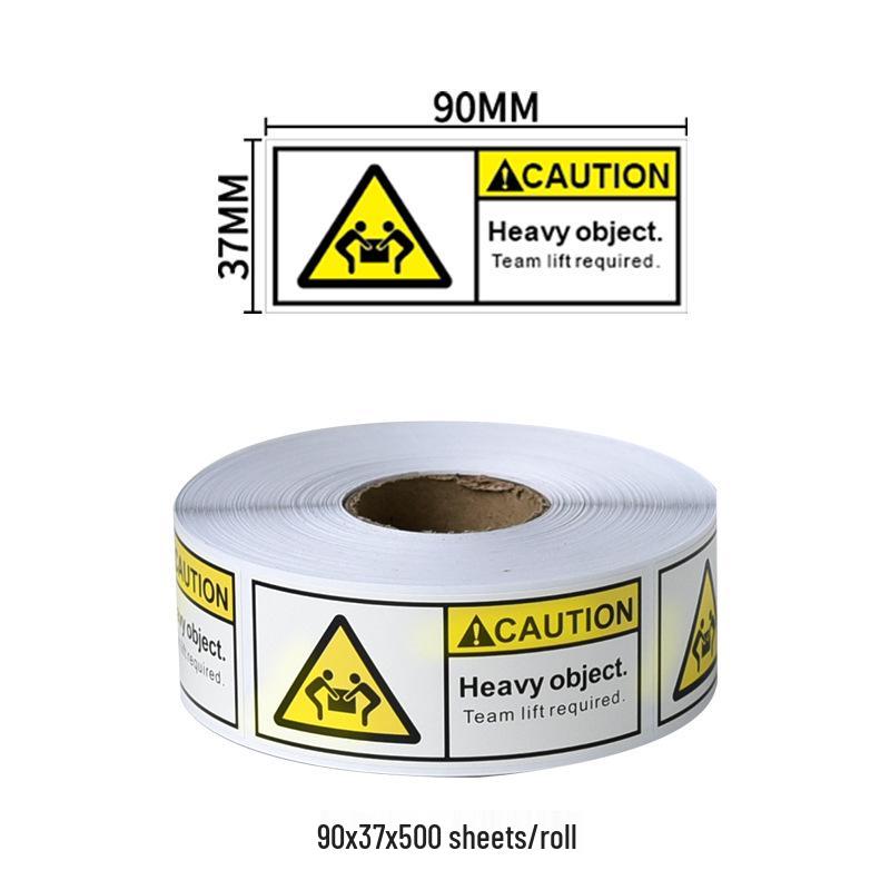 Overweight Warning Label for Heavy Package Logistics