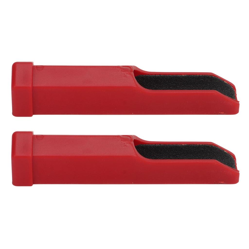 2 Stück Billard Pool Queue Spitze Schleifer Leichtgewicht Queue Spitze Former Rot Langlebige Kunststoff Feile Polierer