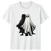 Cartoon Ghost Duo T-Shirt Spooky Halloween Cute Gothic Horror Lover Gift