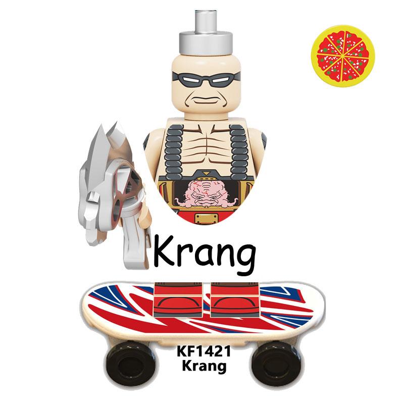 Promotions!!! Ninja Turtles Shredder Splinter Michelangelo With Pizzas Model Action Figure Blocks Construction Toys for Children