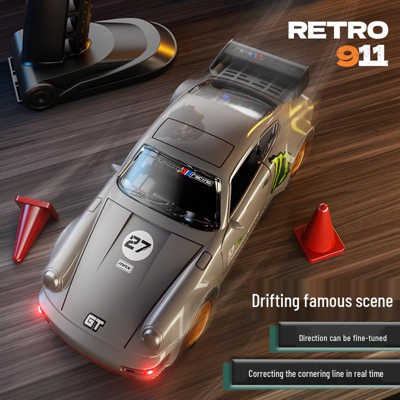 1:43 Alloy Drift RC Car - Gyroscope, Double Doors, 2.4G Remote Control, Full Throttle & Steering, Lights