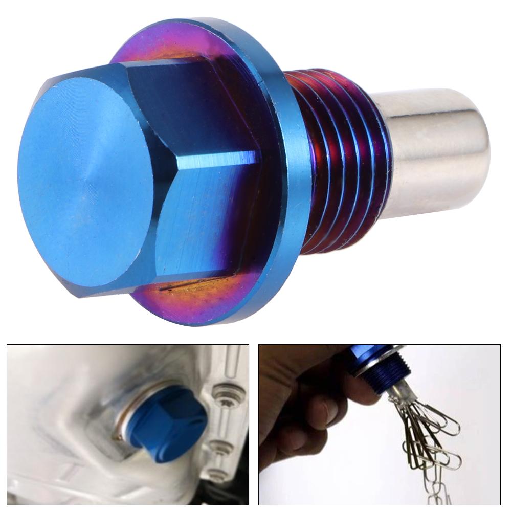 Aluminum Alloy Magnetic Oil Pan Sump Return Drain Plug Bung Fitting Adapter