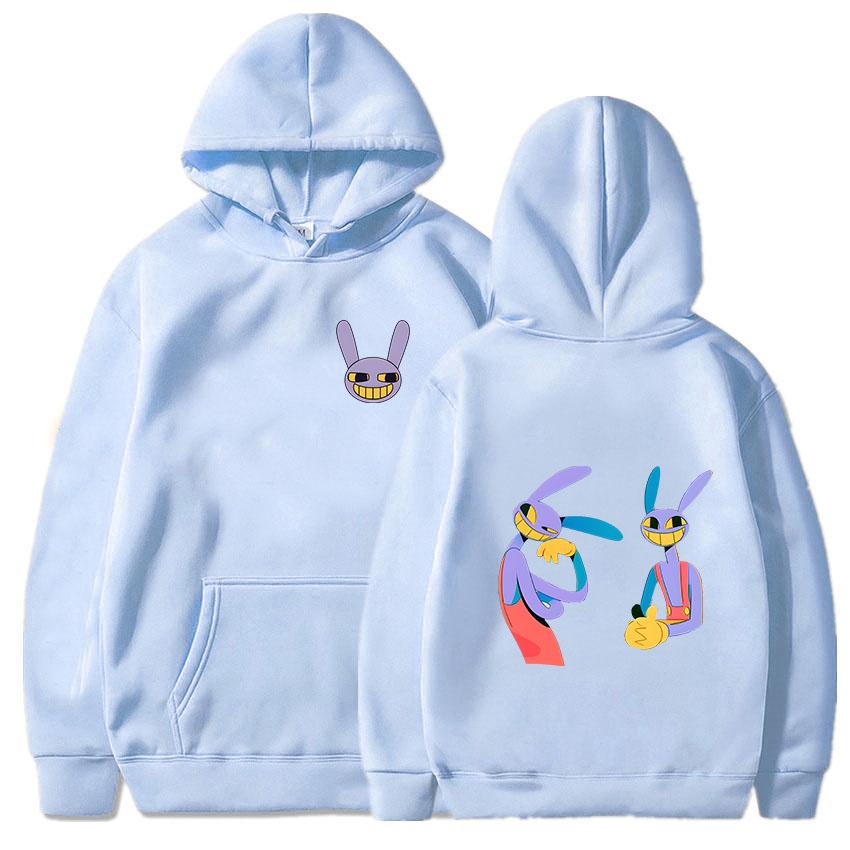 

Удивительные толстовки с капюшоном Digital Circus для женщин и мужчин, милые толстовки с рисунком кролика, одежда Y2k, свободные пуловеры с длинным рукавом из мультфильмов M