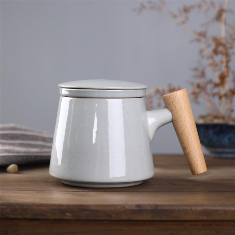 

Керамический стиль Простая керамическая офисная кружка с фильтром Подарочная кофейная кружка Кружка для воды Фиксированная 301-400ml