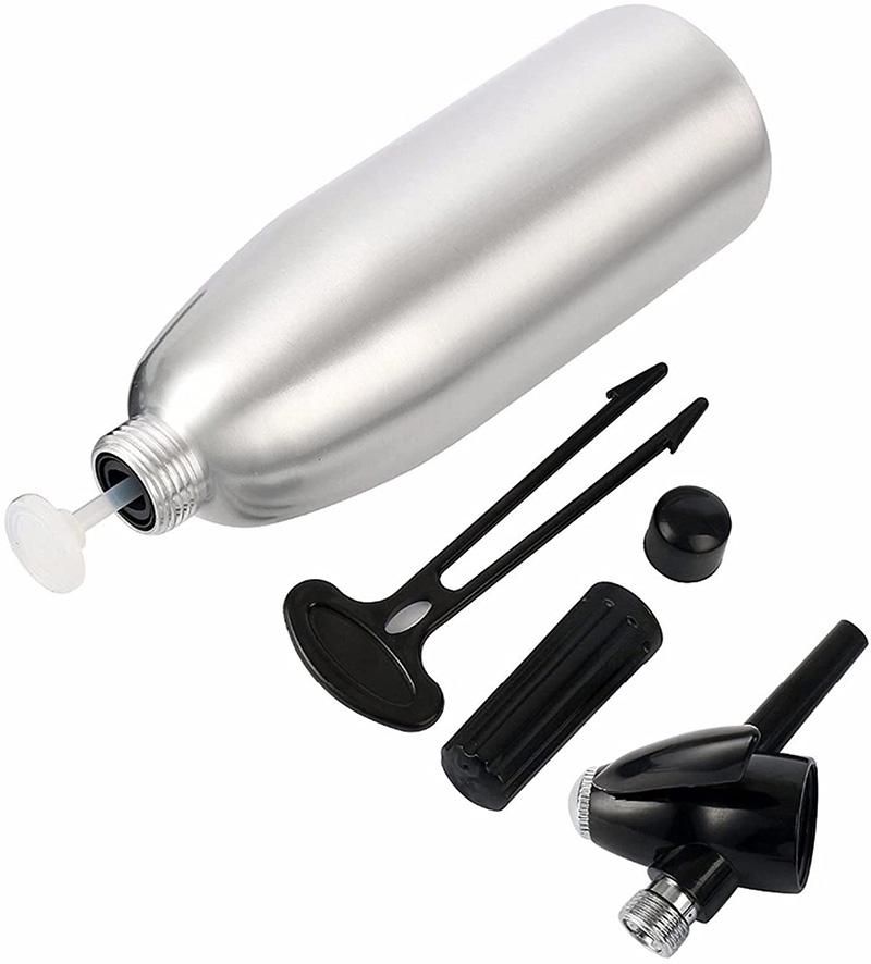 Soda Water Siphon  Ultimate  Aluminum  Soda Maker  1 Liter - Make Soda Infusions  - Uses Standard C