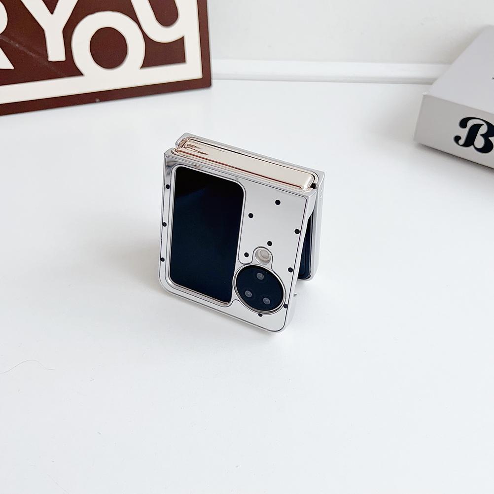 Mirror with Polka Dot Nice Lucky Hand Phone Case for OPPO Find N3 Flip FIND N2 FLIP Camera Protect Cover