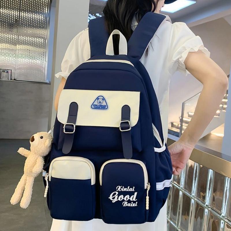 5 Pcs Backpack for Girls Teenager Travel School Backpacks Boys Children Rucksack Casual School Bags Backpack Cute Multipocket Book Bag
