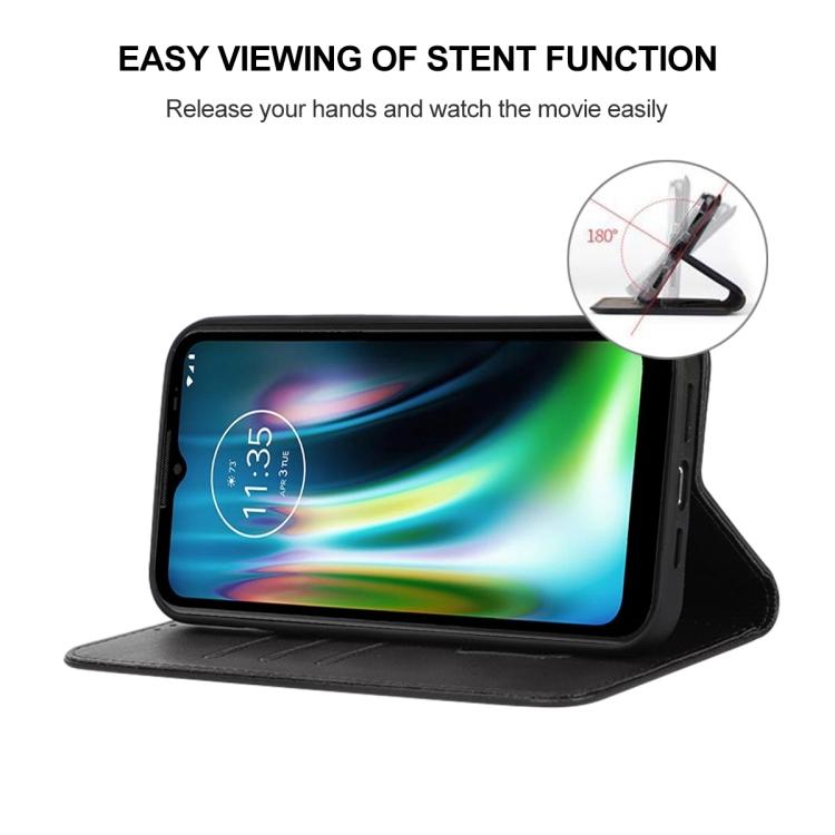 Für Motorola Moto Defy 2021 Leder-Handyhülle mit Magnetverschluss