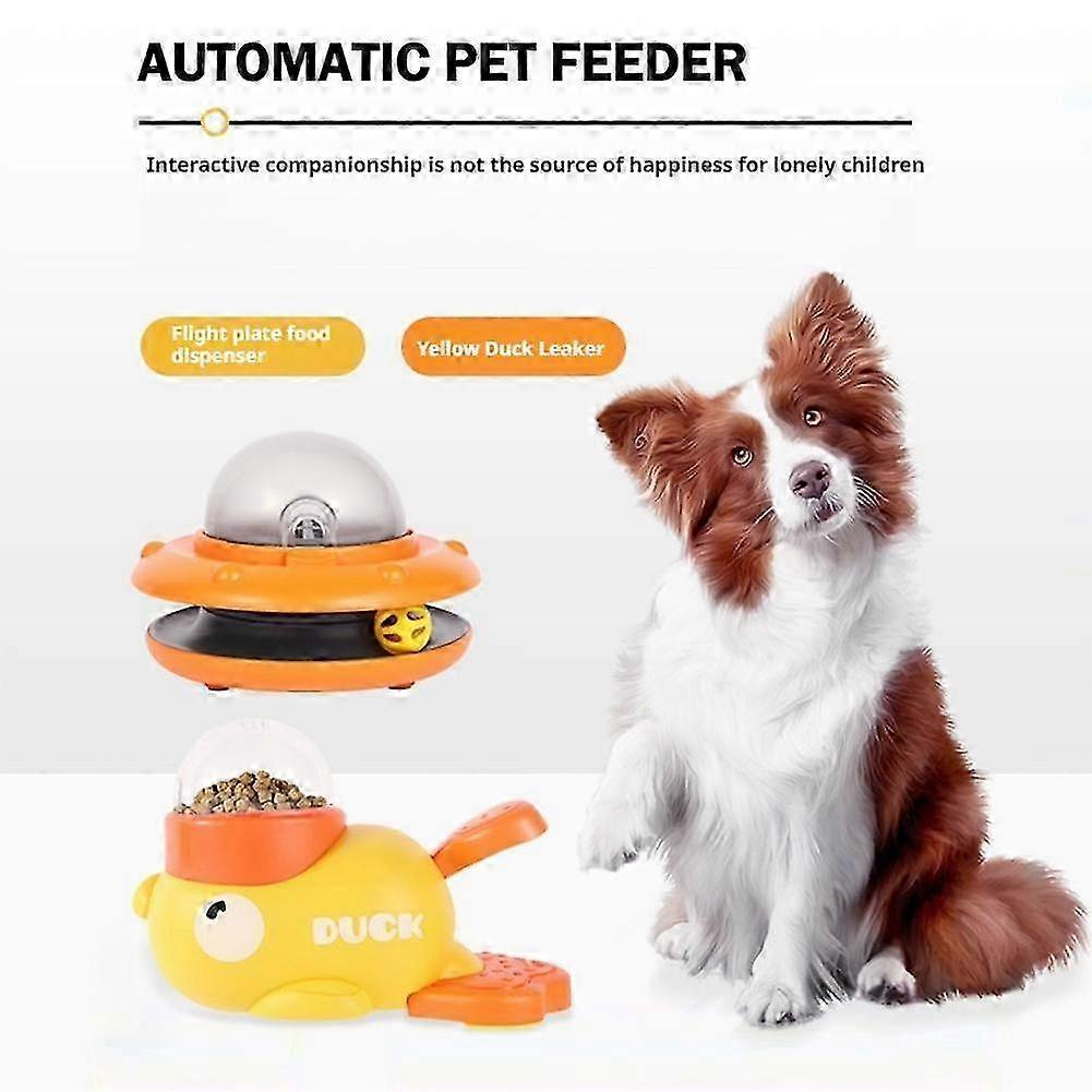 Cartoon Yellow Duck Pet Feeding Machine Large Capacity Feeder Pet NEW C