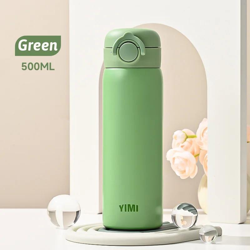 

500ML Thermos Bottle Vacuum Flasks Tumbler 304 Stainless Steel Thermal Water Bottle Keep And Cold Insulated Cup Drinkware 500ml зелёный