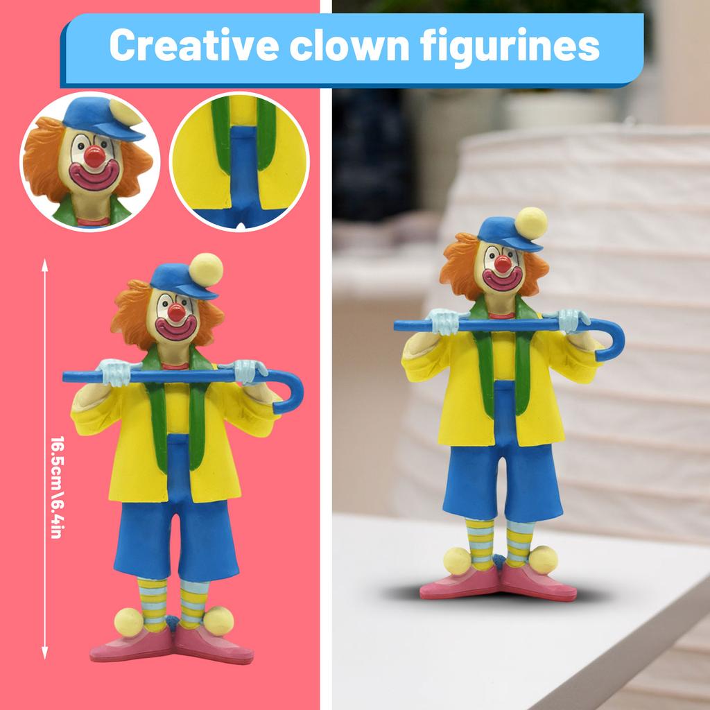 Resin Creative Clown Ornaments Bar Desktop Birthday Gift Party Cabinet Home Decoration Crafts