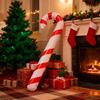 Baston de Acadea Gonflabil 2 Bucăți Gigant PVC Gonflabil Decor de Sărbători Baston de Acadea de Crăciun Mare Decorațiuni pentru Curți Verande
