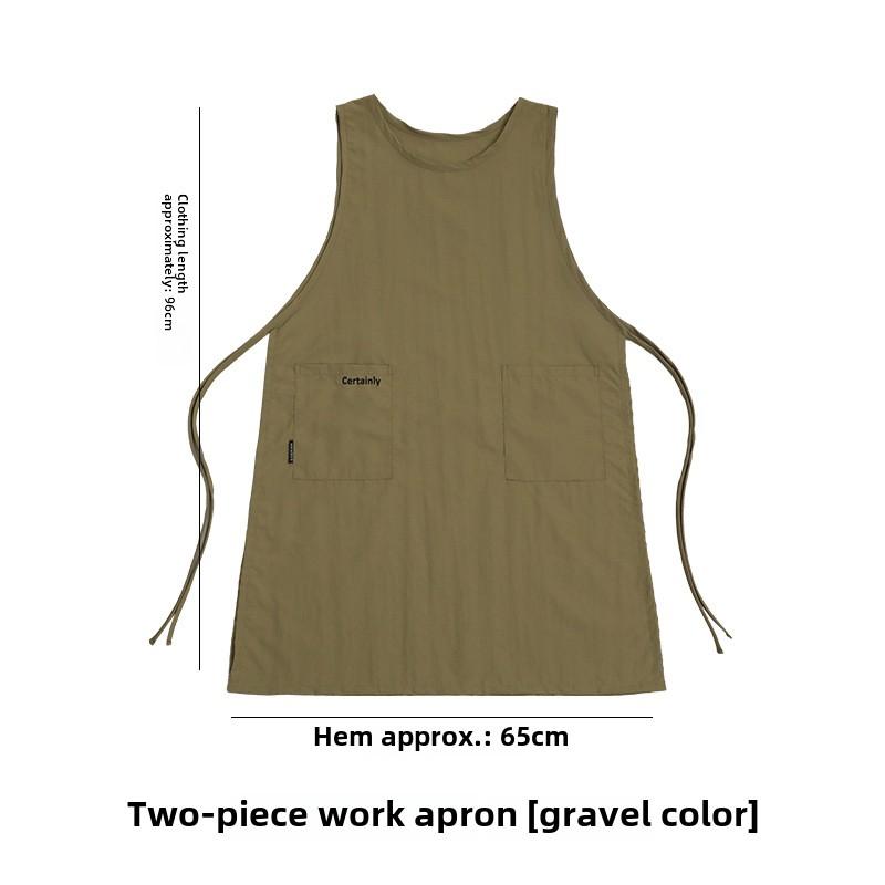 

Waterproof household apron Long Japanese-Korean kitchen bib painting coffee shop work clothes baking clothes for outdoor use
