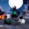 1Pc Wizard Ghost Pumpkin House Figurines Resin Ornaments Halloween Decorations Micro Landscape Ornament Diy Desktop Decor