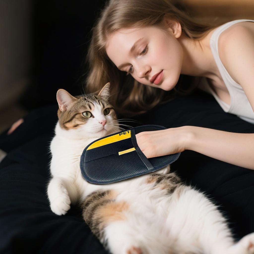 Doppelseitiger Pflegehandschuh  Pflegehandschuh für Haustiere  Haustierpflegehandschuhe  Vielseitige Pflegehandschuhe  Haustierbürstenhandschuh für Hunde und Katzen