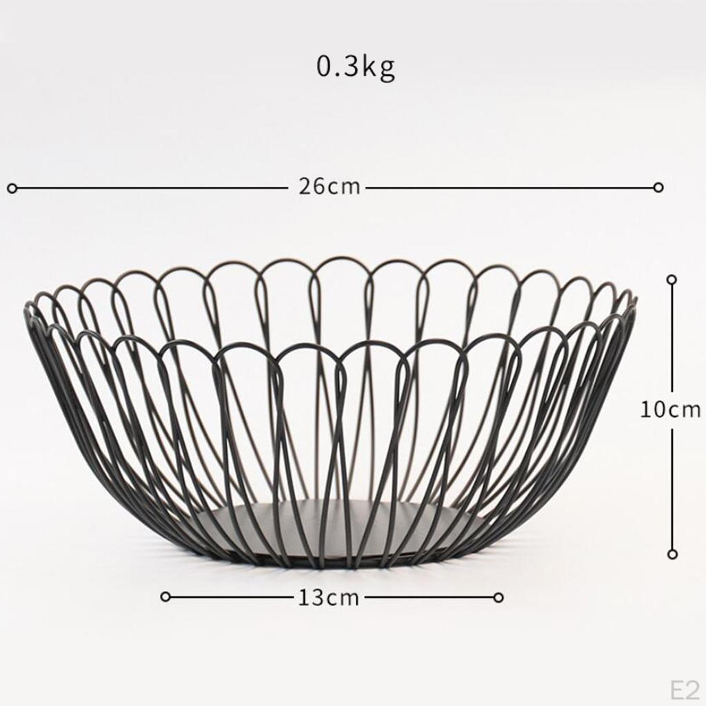Simple Basket Iron Wire Organizer Vegetable Rack Storage Tray Holder Table