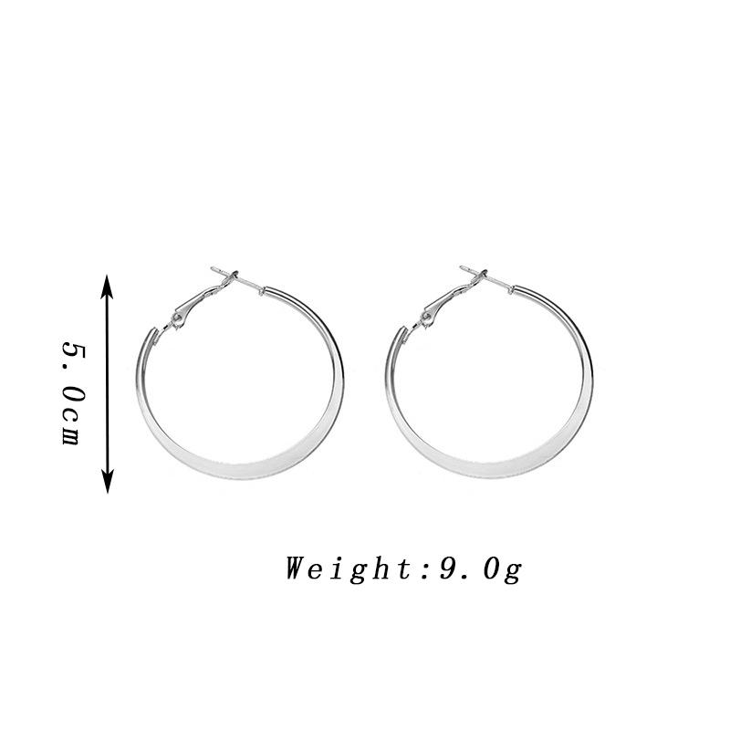 

Большие круглые серьги-кольца в стиле панк для женщин, винтажные металлические серьги-кольца, модные простые украшения, новые модные аксессуары