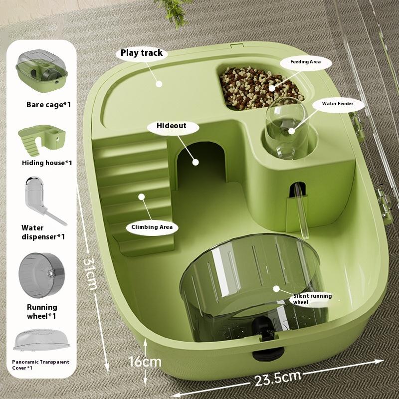 Πολυτελές Χάμστερ Μεγάλης Χωρητικότητας Χρυσό Χάμστερ Κλουβί Κατοικία Βίλα Μεγάλο 2-Επιπέδων Πλατφόρμα Κλουβί Κρυψώνα Μικρό Κατοικίδιο Προμήθειες