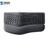 Sanwa Ergonomic Wired Keyboard with USB Hub and Wrist Rest