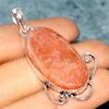 Sunstone 925 Silver Plated Gemstone Handmade Pendant 2" Best Gifts s3Q20
