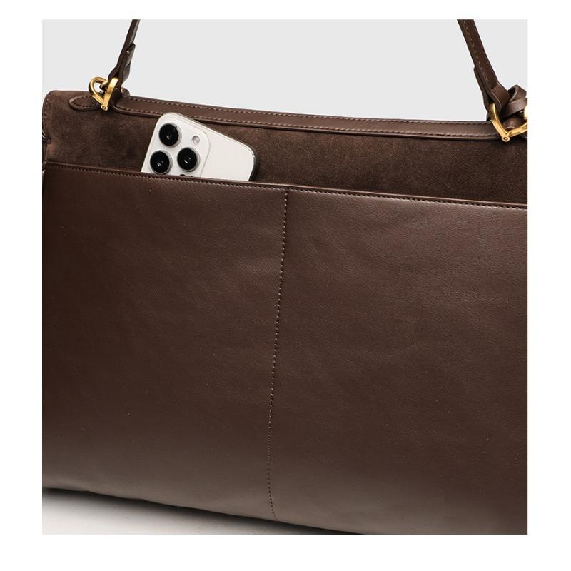 VEZFAA 2025 Taschen Kelly Bag Echtes Leder Damen Tasche Große Kapazität Tragetasche Einzelne Schulter Handtasche Unterarm Große Tasche Weiblich Weiches Leder