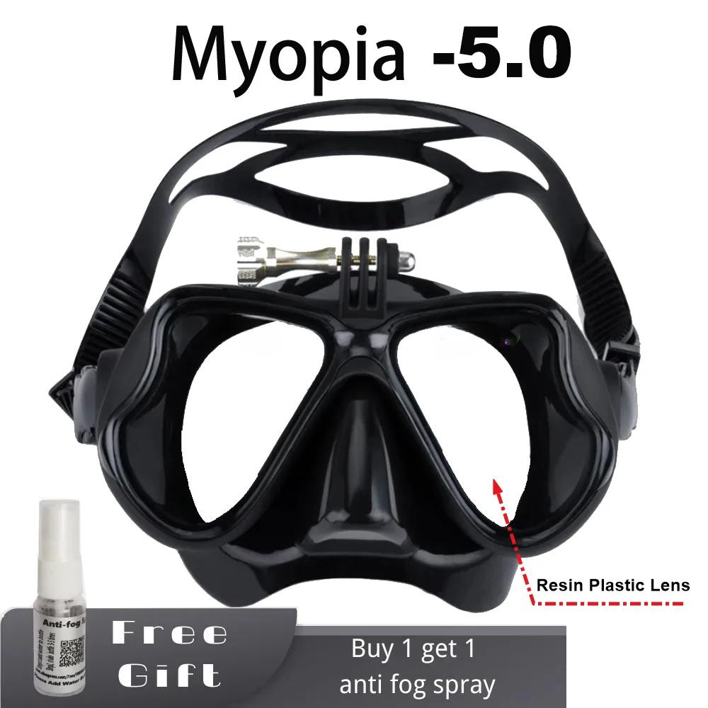 Myopie-Tauchmaskenhalter für GoPro-Brillen, Silikonbrillen, gehärtete Brillengläser mit Antibeschlag-Spray