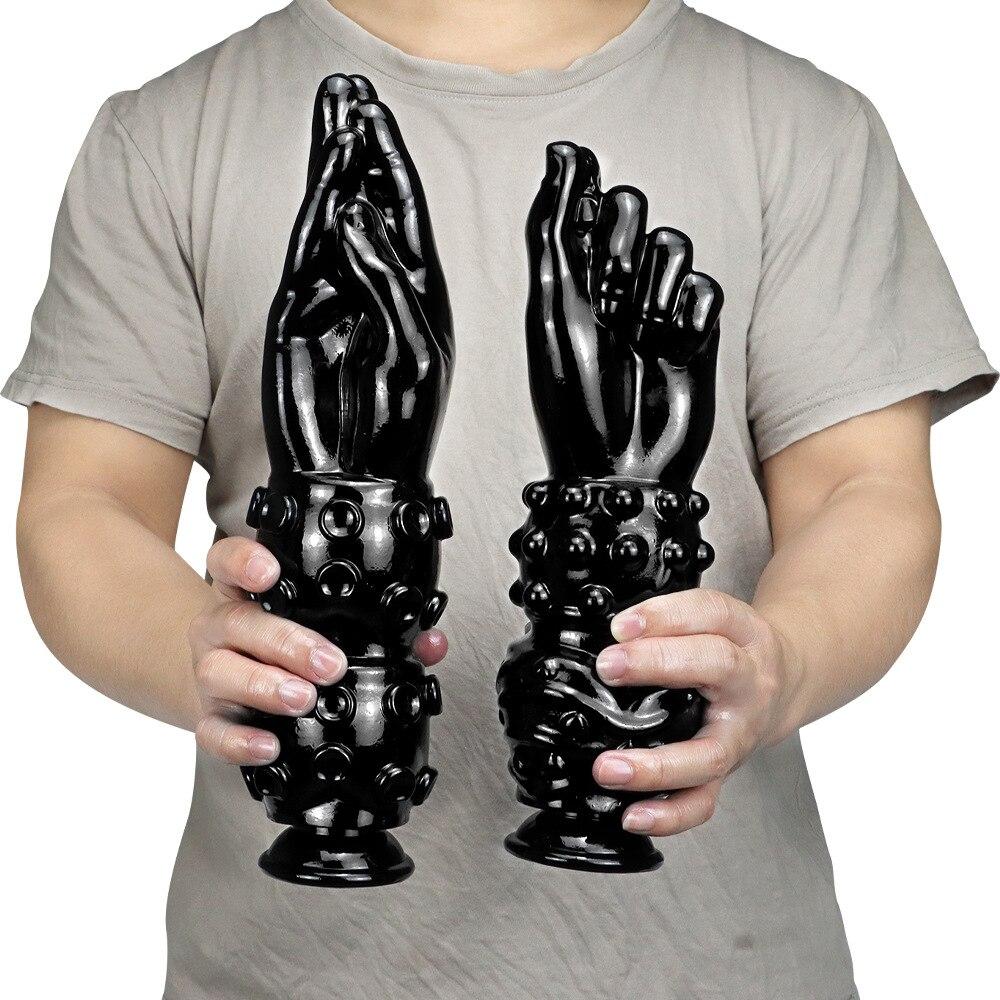 Hand Fisting Butt Plug Anal Sex Toy Dildo Realistic Arm Masturbation Black PVC Penis Slave BDSM Vibrator