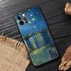 Van Gogh Starry Night Cat Oil Painting Funda For Iphone 15 Pro 14 11 12 13 Pro Max Mini XS X 7 8 14 Plus SE2020 Cases Soft Cover