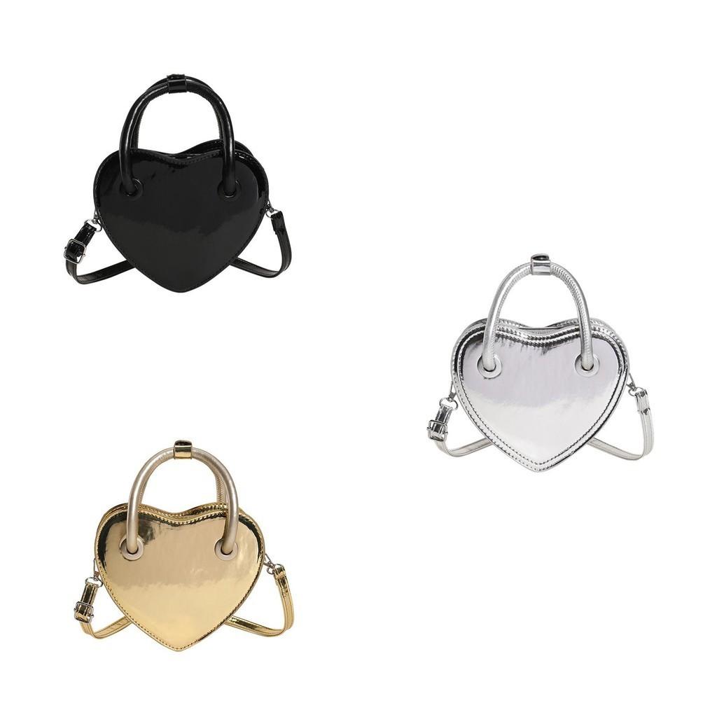 Fashionable Heart Purse With Chain Strap Small Square Bag For Women In Various Colors
