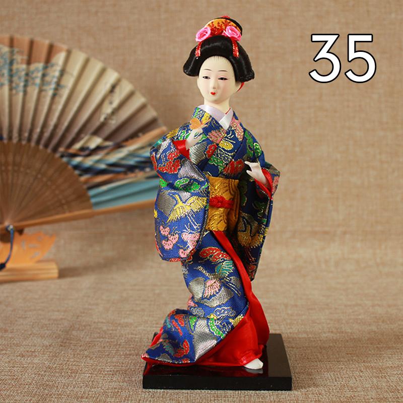 Krásné japonské figurky gejš Panenky s krásným kimonem Domácí dekorace na plochu Miniatury Kolekce ozdob z gejš Dárek