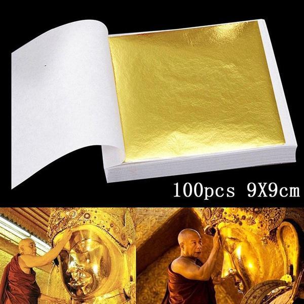 Exquisites Blattgold-Kunstdesign mit vergoldetem Rahmen für DIY-Dekorationsprojekte