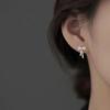 Exquisite 925 Sterling Silver Bow Stud Earrings - Light Luxury Niche Design for Women