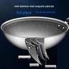 Supor 304 Edelstahl Waben Antihaft Wok