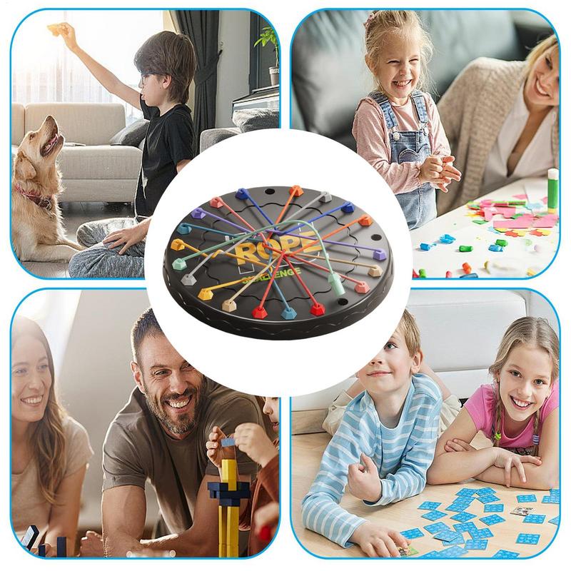 Twisted Rope Game Logical Thinking Board Game Rope Untying Game for Kids 3 Brain Teaser Puzzle Board Game Rope Knot Strategy