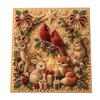 Kit per Creare Decorazioni da Parete Kit Artistico con Perle Finte di Natale, 20x20cm Pittura Natalizia Fai da Te Progetto di Artigianato Multidimensionale Diamanti 3D Scintillanti per Adulti, Festivo